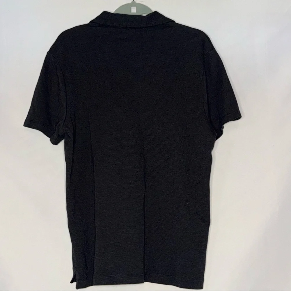 Banana Republic Men’s Luxury-Touch Polo Shirt Black Heather Size L EUC